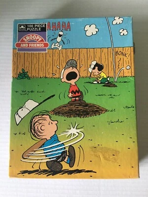 Peanuts Charlie Brown 100 Piezas Puzzle Snoopy Béisbol Dorado De Colección Completo Foto 1 de 4