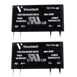 2Pcs V23109-S4224-D010 18-30VDC Solid State Relay 1A 240VAC 4Pins - Picture 1 of 1