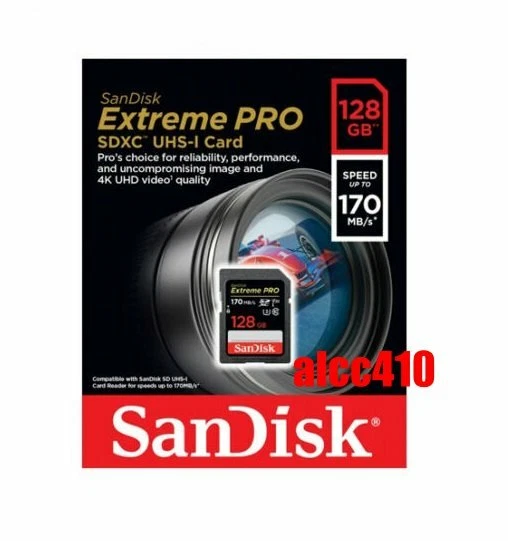 Sandisk Extreme Pro 128GB SD SDXC Memory Card 170MB/s UHS-I Class 10 U3 4K E - Image 1 of 1