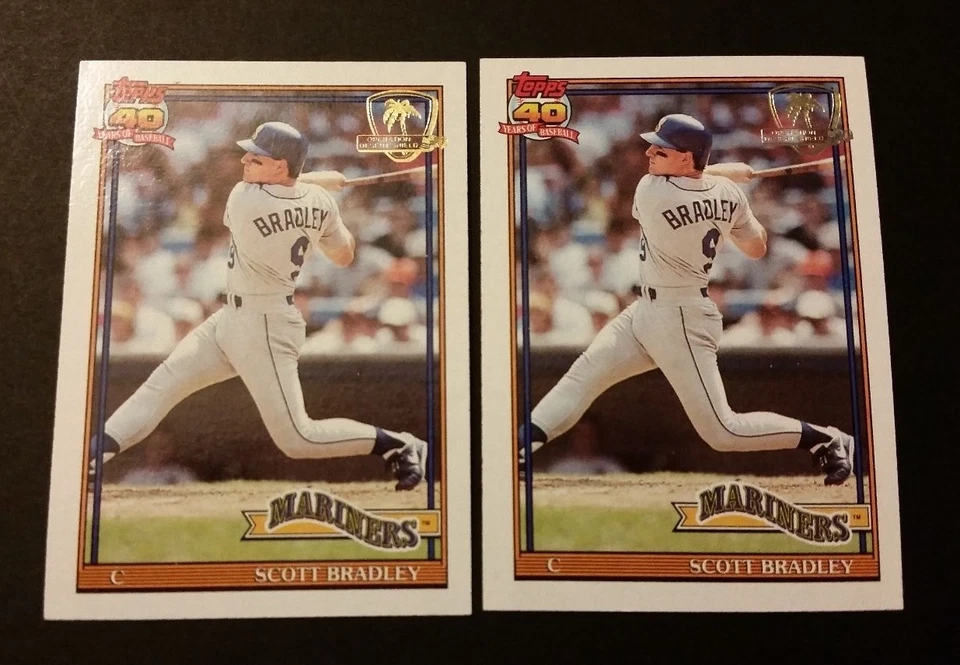 Scott Bradley Mariners Yankees 1991 Topps Desert Shield #38 Authentic MY15 - Image 1 of 2