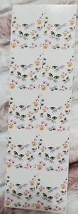 Waterslide Nail Decal Tips Set Of 10 - Cat Green Eyes French Tips - Picture 1 of 1