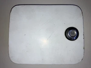 Toyota '84 Celica Supra GTS Gas Door with Lock (No Key) OEM White - Picture 1 of 5