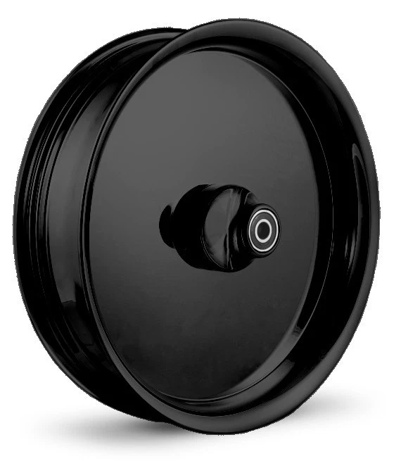 DNA "SMOOTHIE" GLOSS BLACK BILLET WHEEL 18" X 8.5" REAR HARLEY 240-250 TIRE - Image 1 of 1