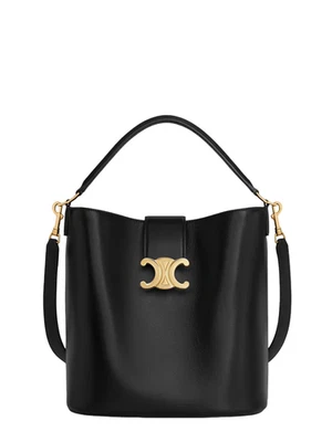 CELINE Louise Medium $3400 Black Bucket Bag New - Image 1 of 4