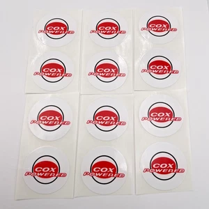 Cox Powered Decal Stickers New Lot Of 12 NOS New Old Stock - Picture 1 of 3