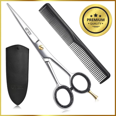 FORBICI PARRUCCHIERE BARBIERE PROFESSIONALI 6,5" ACCIAIO INOX KIT TAGLIO CAPELLI - Immagine 1 di 4