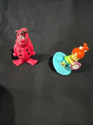 Vintage 1987 Post  Fruity Pebbles Red Fred 2" Eraser Figure plus Pebbles Figure - Image 1 of 4