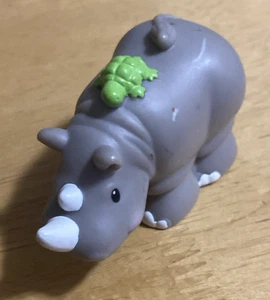 Fisher Price Little People Noah's Ark Replacement Rhino with Turtle Figure - Picture 1 of 3
