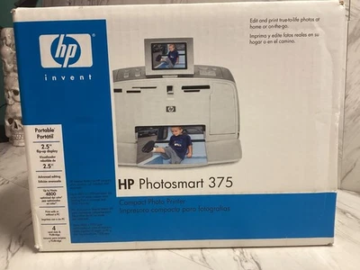 HP Photosmart 375 Compact Color Photo Printer-New Sealed - Image 1 of 4