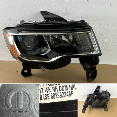 2017-2021 吉普大切诺基卤素车头灯乘客侧 68289234AF 原始设备制造商 — 第 1/4 张图片