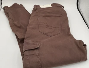 American Eagle Next Level Stretch-Cargohose Damen Größe 14 braun 34 x 26 NEU - Bild 1 von 14