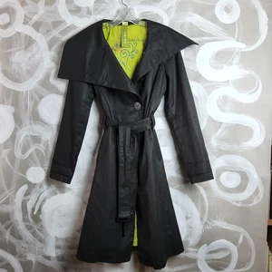 SOIA & KYO Damen M Trenchcoat mit Gürtel dramatischer Trichterkragen Kontrastfutter schick - Bild 1 von 17