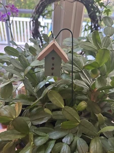 KLEINES SKURRILES DEKORATIVES HÄNGENDES VOGELHAUS AUS HOLZ - Bild 1 von 9