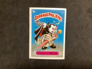1985 Topps Garbage Pail Kids Series 1 Nasty Nick #1a UK Mini GPK Sticker NM - Picture 1 of 2