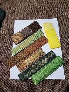 Gemischter Posten 7 Lesezeichen Nadelspitze wasserdicht Polygarn Kunststoffgitter 2-seitig - Bild 1 von 2