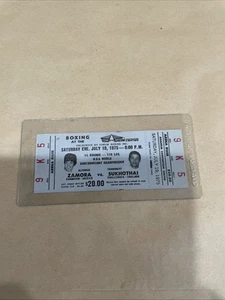 Alfonso Zamora Vs Sukhothai Boxing Ticket July 19, 1975 @ ANAHEIM CONVENTION - Picture 1 of 6