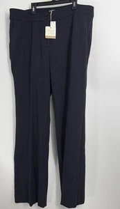 TALBOTS Blue Trouser Pants Knit Italian Fabric Size 14W New - Picture 1 of 4