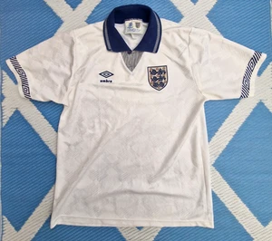 Auténtica 'Camisa Inglaterra Blanca Home Kit Réplica 1990 ' Italia 90 Genuina *** - Imagen 1 de 13