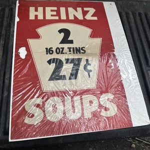 Suppen Werbeplakat Heinz Ketchup, 16 Unzen Dosen Vintage - Bild 1 von 8