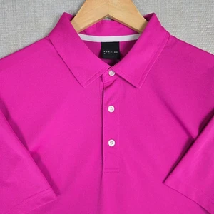 DUNNING Herren Größe Medium rosa Poloshirt Performance feuchtigkeitsableitend Golf Kurzarm - Bild 1 von 11