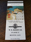 Vintage Matchbook: Globe-wernicke Business Equipment, Mason Co, Brockton, Ma