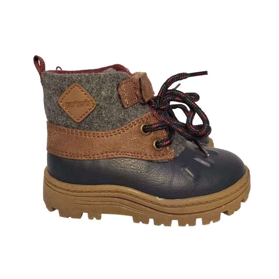 EUC Carter's Boys Freddie Duck Boot Tan/Navy Infant Size 5M - Image 1 of 4