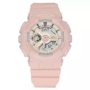 Casio Baby-G BA110RG-4A Ana-Digi 3D hellrosa Gummi 100M Quarz Damenuhr - Bild 1 von 1