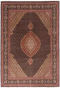 Tabriz 50raj Handgeknüpfter Perserteppich 292x199 cm-Orient,,Carpet,Rug,Schwarz - Picture 1 of 12
