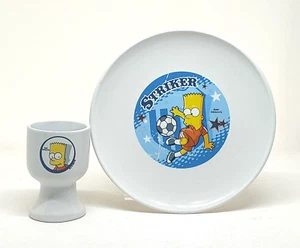 Bart Simpson Striker Kinnerton Plate 2007 & Bart Simpson Eggcup Unbranded VGC - Bild 1 von 13