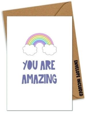 WACKY CARDS POSITIVE PICK ME UP CARD - Well Done Thank you Keep Going Friend Lockdown / UV