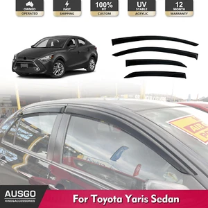 AUSGO Luxury Weather Shields for Toyota Yaris Sedan 2006-2015 Weathershields - Picture 1 of 9