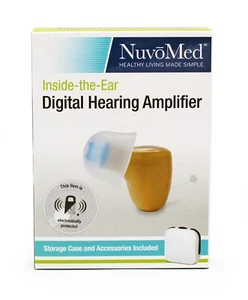NuvoMed Inside the Ear Digital Hearing Amplifier + Storage Case/Accessories