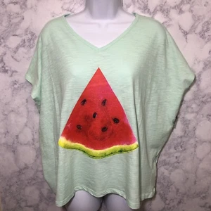 Old Navy Girls T Shirt Watermelon Print EXTRA LARGE 14Oversized NWT Light Green - Picture 1 of 10
