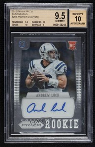 2012 Panini Prizm Auto /250 Andrew Luck #203 BGS 9.5 GEM MINT Rookie Auto RC