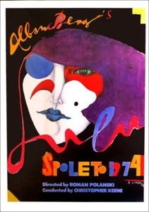 Póster de ópera cara payaso festival Richard Lindner Spoleto 16 x 11 - Imagen 1 de 1