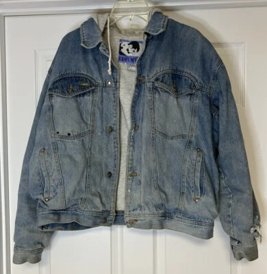 Chaqueta vaquera vintage Todays News sudadera forrada con capucha años 80 90 grunge grande Foto 1 de 4