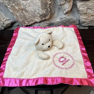 Chicago Bears Baby Fanatic Security Blanket Tan Bear Pink Trim NFL Football 13” - Picture 1 of 8