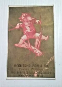 Tarjeta intercambiable Stoutenburgh & Co. Clothiers Newark NJ saltamontes para niños - Imagen 1 de 4