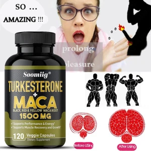 Turkesterone + Maca Capsules - Increase Muscle Strength And Power, Endurance - Picture 1 of 13