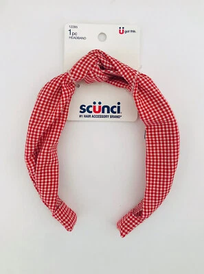 Scunci Hair Accessories 1 pc Headband Red Gingham 12285 - Image 1 of 2