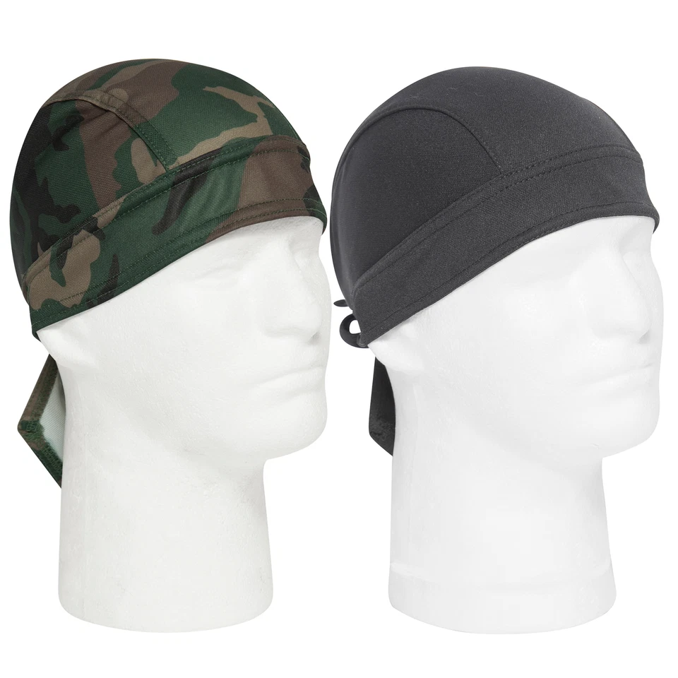 Moisture Wicking Headwrap - Polyester Biker Hat Durag Skull Cap - Image 1 of 1