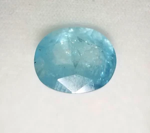Sehr schöner Aquamarin Naturfarbe Hellblau Oval 7,32 ct 14,80 x 14,40 x 8,80 mm - Bild 1 von 7