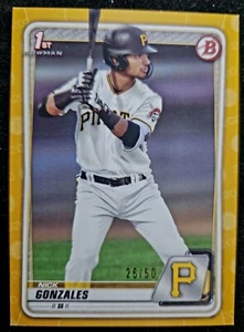 2020 NICK GONZALES PITTSBURG PIRATES 1st BOWMAN Draft Gold Paper 46/50 BD-81 - Picture 1 of 4