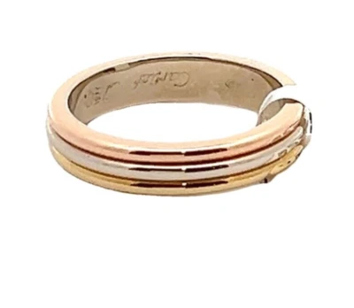 Cartier Trinity Ring 18K Multi-Tone Gold Fancy Jewelry Gift for Her – Size 5 - Image 1 of 4