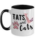 Cat Lovers Gifts Tats And Cats Birthday Christmas Gift Idea Two Tone Coffee Mug