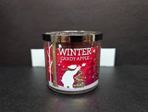 WINTER CANDY APPLE BATH & BODY WORKS 3 WICK CANDLE 14.5 OUNCE JAR W/ METAL LID - Picture 1 of 5