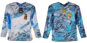 Realtree Wav3 Fishing Men's Performance Tee Shirt Reversible Long Sleeve UPF30 - Picture 1 of 14