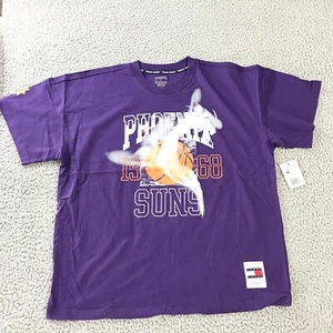 Tommy Hilfiger Jeans Phoenix Suns Para Hombres Camisa Grande Púrpura Manga Corta Logo Nuevo - Imagen 1 de 8