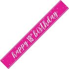 PINK 18th  HAPPY BIRTHDAY BANNER BUNTING FOIL BALLOON GIRL PARTY - FAST DISPATCH