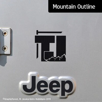 Calcomanía de letras TJ para Jeep Wrangler TJ (1997-2006) Foto 1 de 4